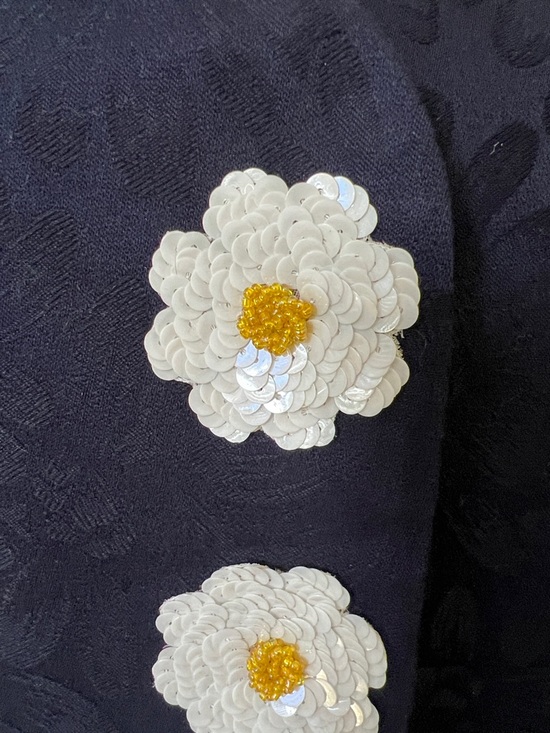 Warren Petite Sarks Fifth Ave Vintage 80,s blue navy blazer size 8 - Picture 2 of 9